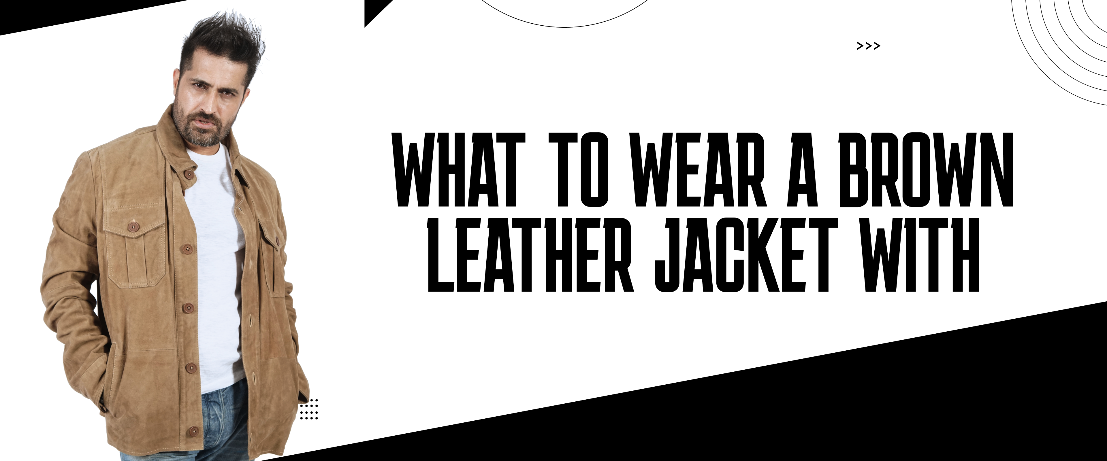 What to wear a brown leather jacket with