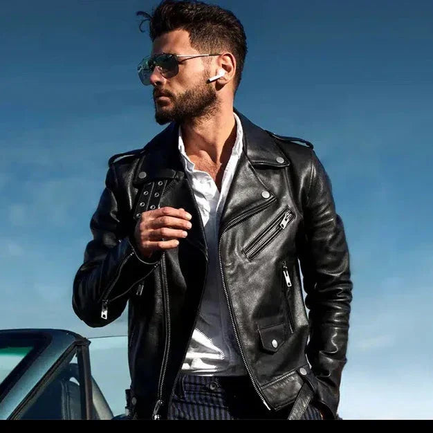 Men leather apparel featuring premium Mens Leather Jackets by Boston Harbour