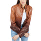 Stella Back Belted Brown Leather Jacket