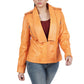 Quinn Blazer Classic Orange Leather Jacket