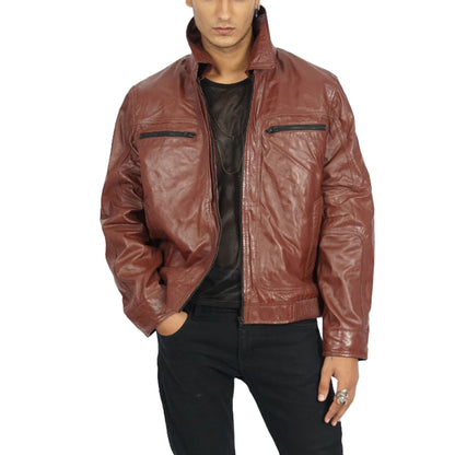 Vintage Tomac Brown Leather Jacket
