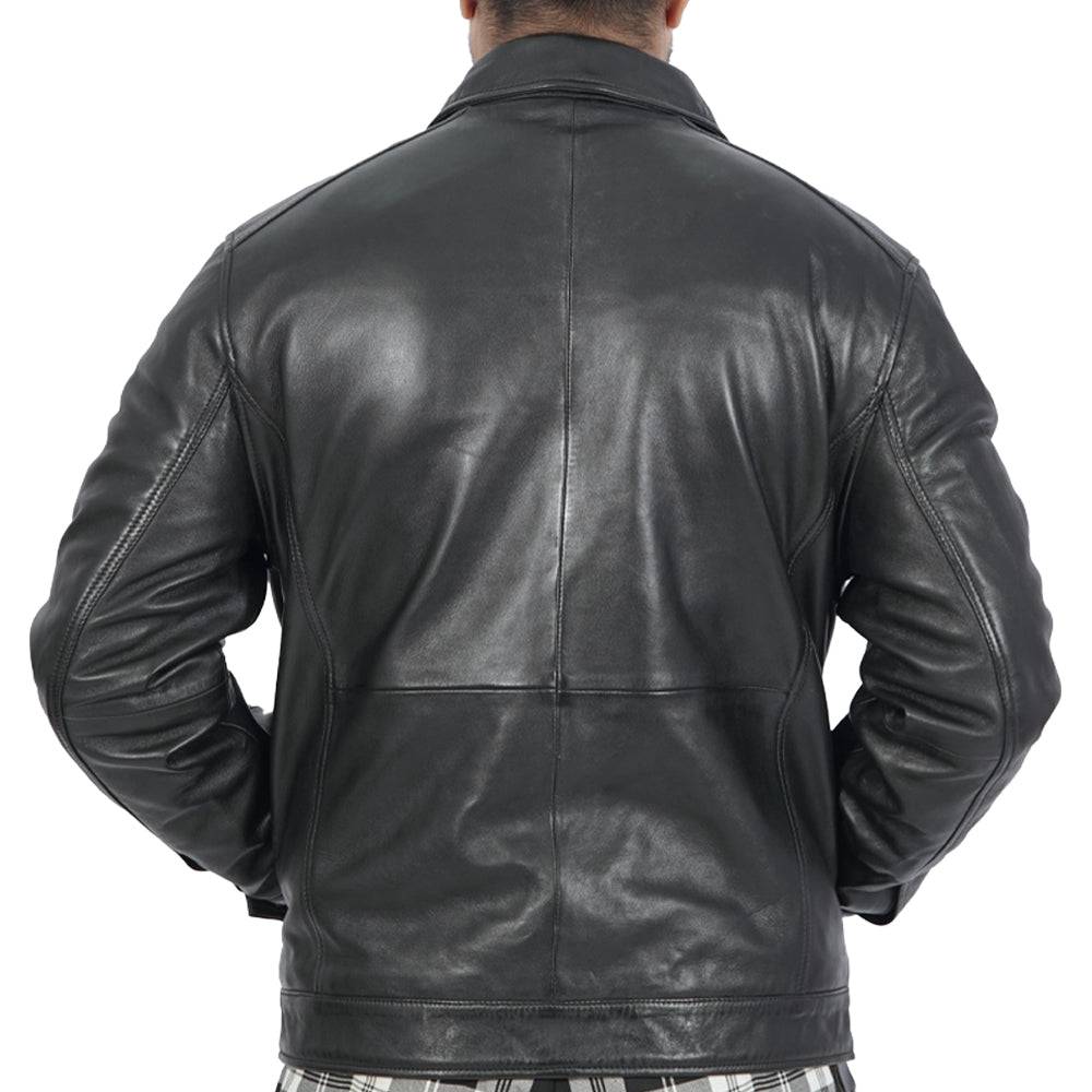 George Classic Black Leather Jacket