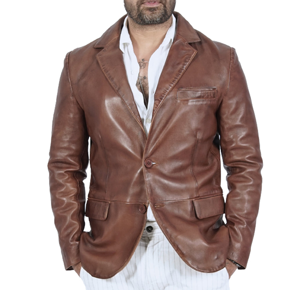 Boston harbour men's genuine new zealand on sale lambskin leather jacket