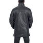 Traper Warm Long Black Leather Jacket