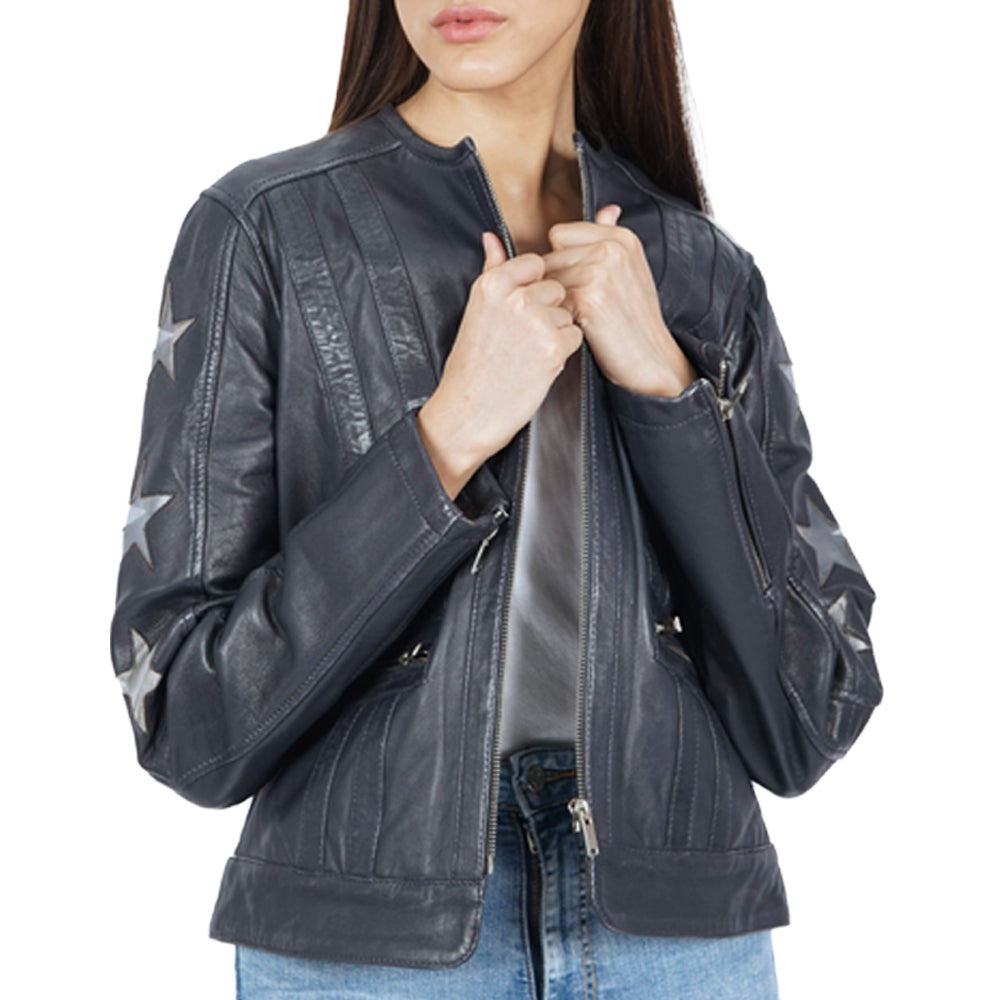 Blue harbour clearance leather jacket