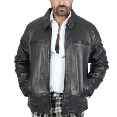 Black Leather Jacket Mens Outfit