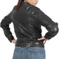 Kiera Zipper Black Leather Jacket