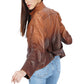 Stella Back Belted Brown Leather Jacket