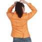 Quinn Blazer Classic Orange Leather Jacket