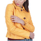 Tan Anna Blazer Yellow Leather Jacket