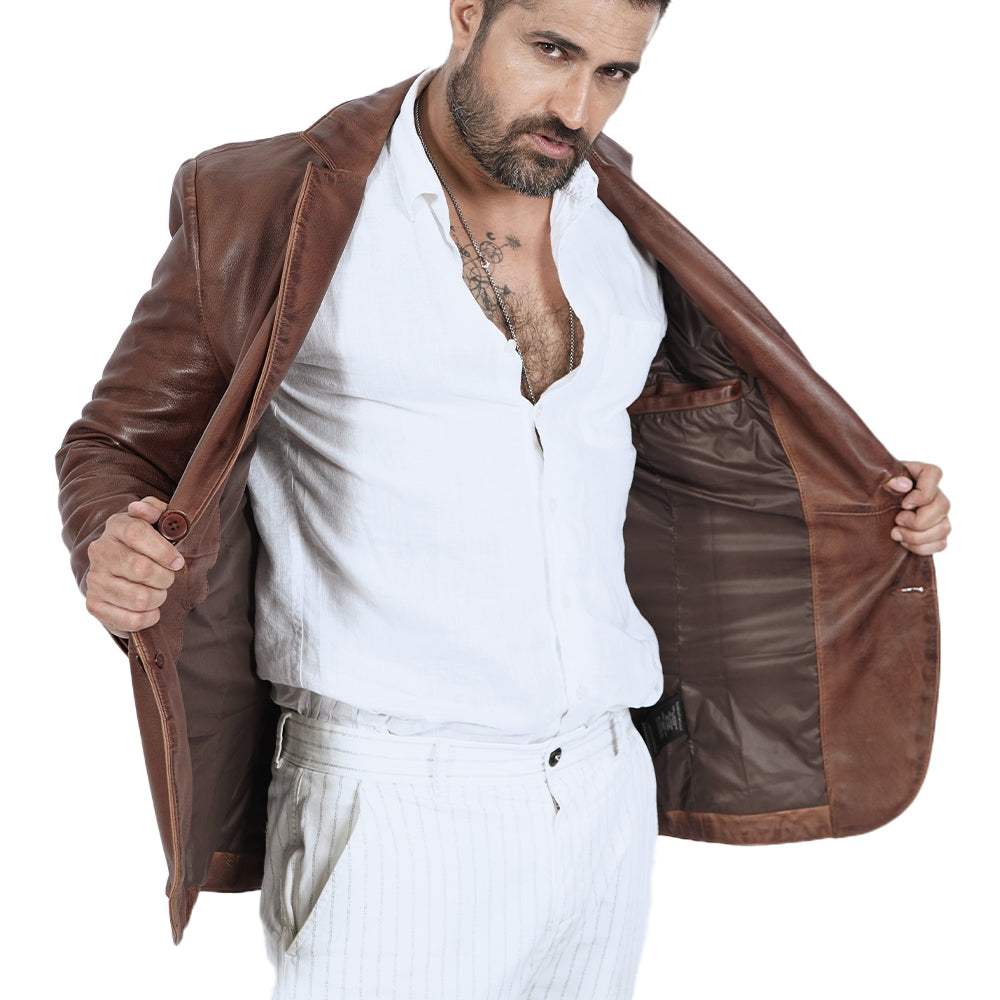 Véritable veste Cowboy croûte de cuir marron 200 euros xl piece collector Gérardmer - Vêtements Véritable veste Cowboy croûte de cuir marron 200 euros xl piece collector Gérardmer - Vêtements