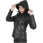 Winter Becky Hooded Black Leather Jacket